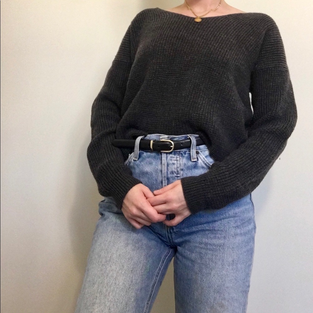 Waffle sweater